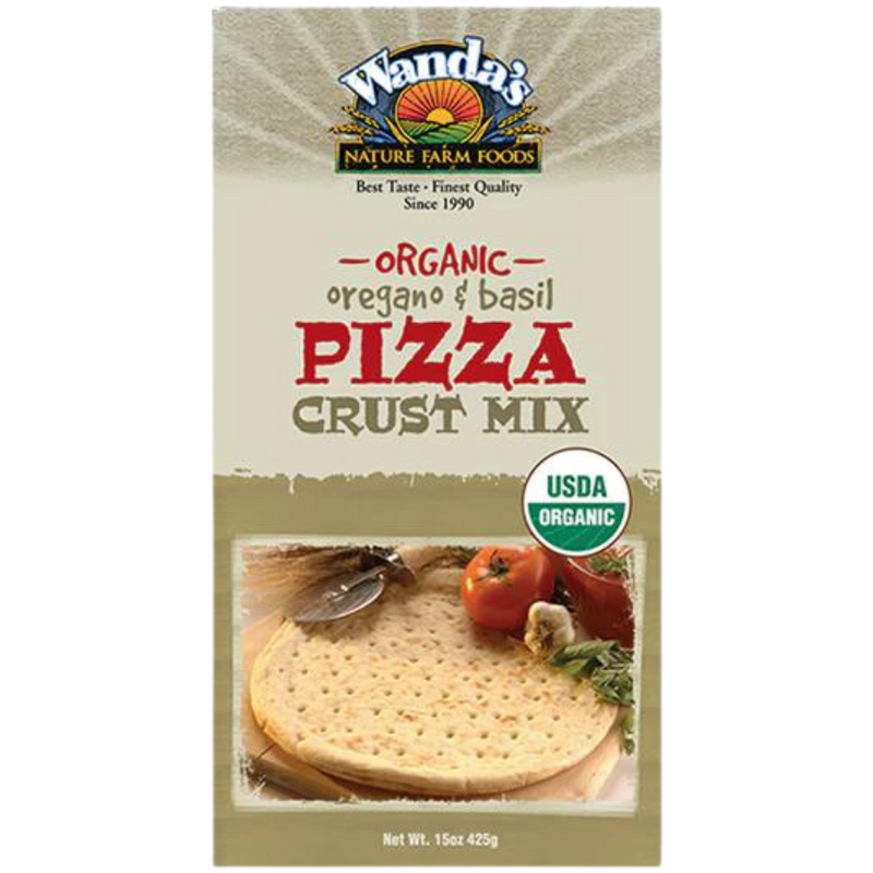 Pizza Crust Mix | Oregano & Basil | Organic | 15 oz. | Perfect Balance Between Tender, Chewy, & Tasty | Family Pizza Night | Delicious Blend Of Savory Spices | Pizza Crust Mix For The Perfect Homemade Pizza