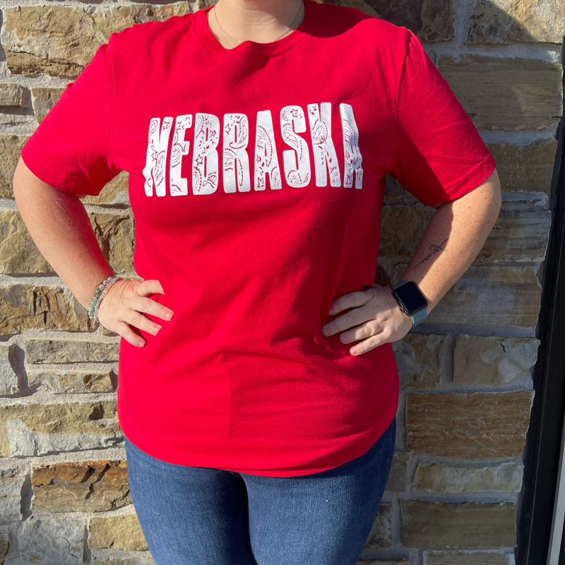 Nebraska Bandana Print Shirt