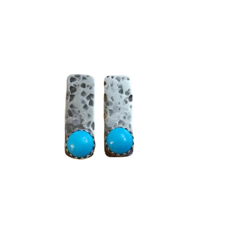 Turquoise and Sterling Silver Stud Earring | E0004