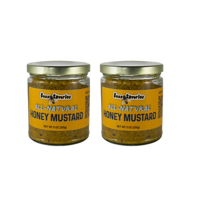 Honey Mustard | 9 oz. Jar | 2 Pack | Shipping Included | Sweet & Tangy With Perfect Texture | Add A Burst Of Flavor To Any Dish | Delicious Medley Of Savory, All-Natural Ingredients | Locally Sourced
