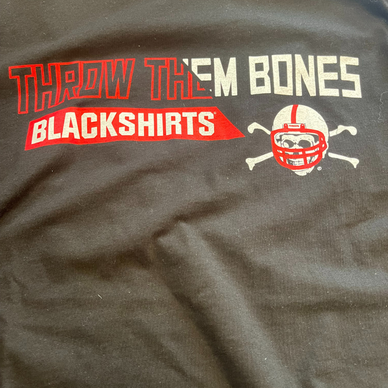 Nebr Throw Them Bones Tee | Black | 21N10DT104