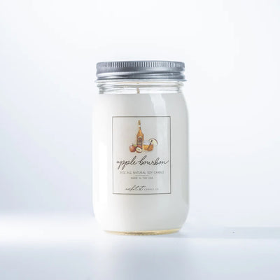 Apple Bourbon Candle | 16 oz. | Notes of Sweet and Spicy Scents | All Natural Soy Wax | Nebraska Candle | Essential Oil Based Fragrance