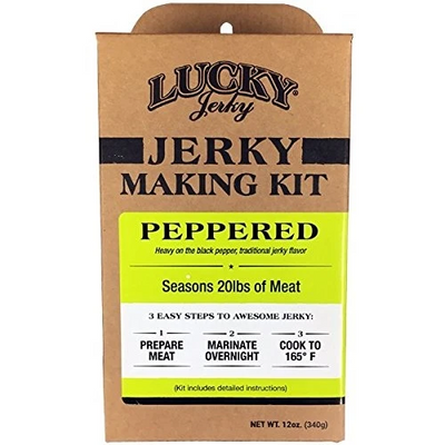 Jerky Making Kit | 12 oz. Box | Black Pepper Flavor | Easy To Make | Designed To Accent The Flavor Of Meat | Bold Black Pepper Taste With Hints Of Garlic & Onion | Perfect Amount Of Zing  | Seasons 20 LBS. Of Meat