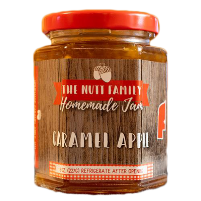 Caramel Apple Jam | 9 oz. Jar | Fruit Spread | Pairs Well With Toast, Biscuits, and Bagels | Tastes Like Freshly-Baked Apple Pie | Hand-Stirred | Nebraska Jelly | Try Over Ice Cream | Locally Grown Fruit | Freshest Jelly On The Market | Authentic Taste