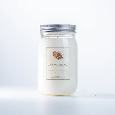 Cinnamon Candle | Market Street Candle Co | 16 oz. | Freshly Ground Cinnamon Bark | Soy Wax Blend With Essential Oils | Scented Candle | Hand Poured In The USA | Comforting Aroma