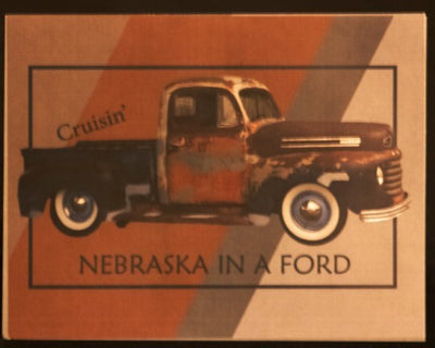 Cruisin' Nebraska in a Ford Note Card