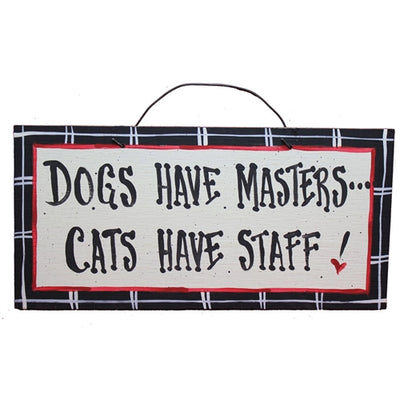 IM's Countryside Painting Dogs Have Masters ... Cats Have Staff Sign