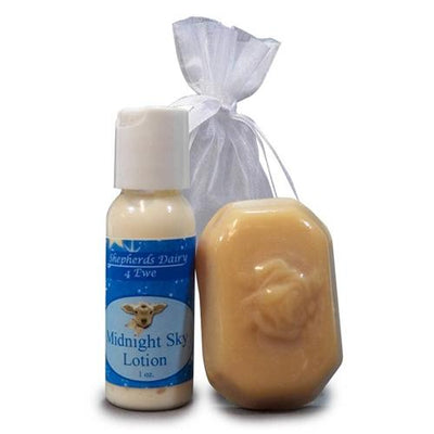 Bath And Body Gift Bag | Mini Set | Multiple Scents | Perfect Gift | Includes Lotion and Bar Soap | Ultimate Skin Pampering Kit | Fresh Scents | Skin Care Package | Cleansing | Moisturizing | Handcrafted | Sheep Milk Lotion | Affordable, Unique Gift Bag
