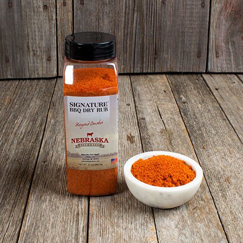 BBQ Dry Rub | 24 oz. | Classic Smoky BBQ Flavor | Convenient Dry Rub | Blends Well With Other Ingredients | Hickory, Smoky Taste | Perfect Blend Of Spices | Sweet & Smoky | Nebraska Seasoning
