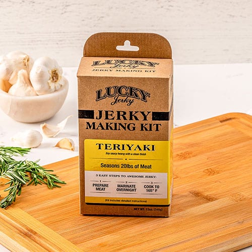 Jerky Making Kit  | 12 oz. Box | Teriyaki Flavor | Easy & Simple Way To Make The Most Wholesome, Premium Meat Snack | Strong Tones Of Soy Sauce & Black Pepper | Seasons 20 LBS. Of Meat | Savory Blend Of Spices | Jerky & Cure Seasonings