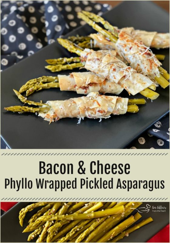 Bacon & Cheese Phyllo Wrapped Pickled Asparagus | Nebraska Recipe | Perfect & Easy Appetizer