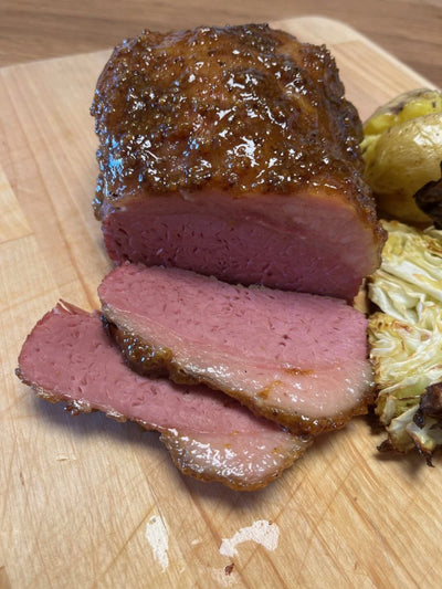 Oven Baked Corned Beef with a Honey Mustard Glaze