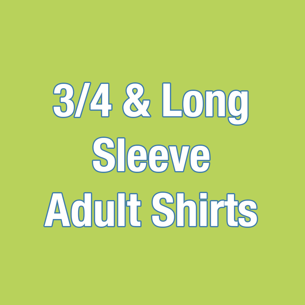 3/4 & Long Sleeve Adult Shirts