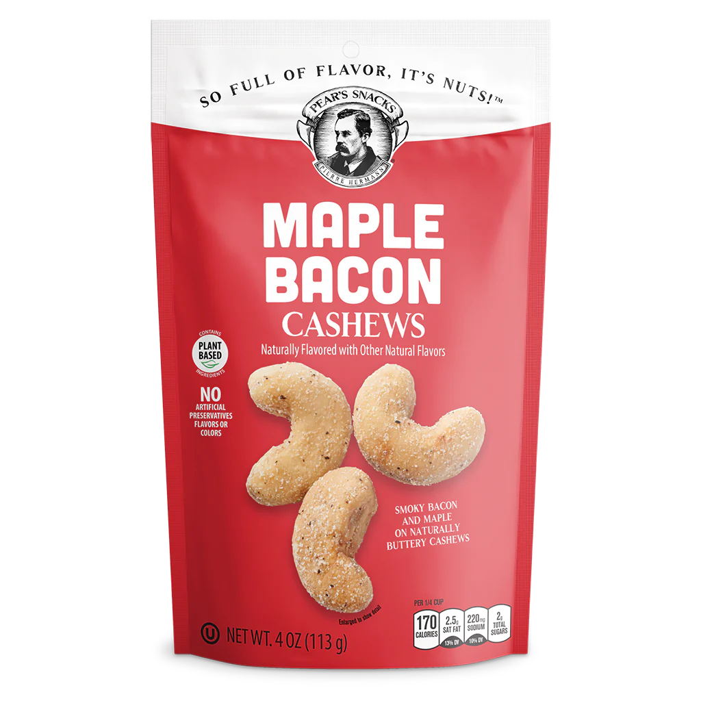 Maple Bacon Cashews | 4 oz. | Buttery Cashews Paired With Maple & Smoky Bacon Flavors | Ultimate Breakfast Snack | Award-Winning | High Protein Snack