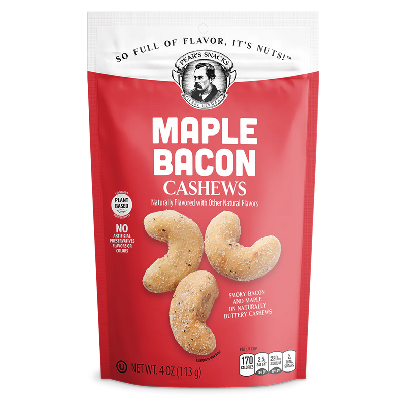 Maple Bacon Cashews | Sweet Maple Drizzled On Naturally Buttery-Tasting Cashews With A Hint Of Smoky Bacon Flavor | Award-Winning | Healthy Snack | 3 Pack | Shipping Included