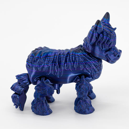 3D Printed Highland Cow | Fidget & Moveable Toy | Choose Your Color | Made in Holdrege, NE | Black Sheep Productions LLC