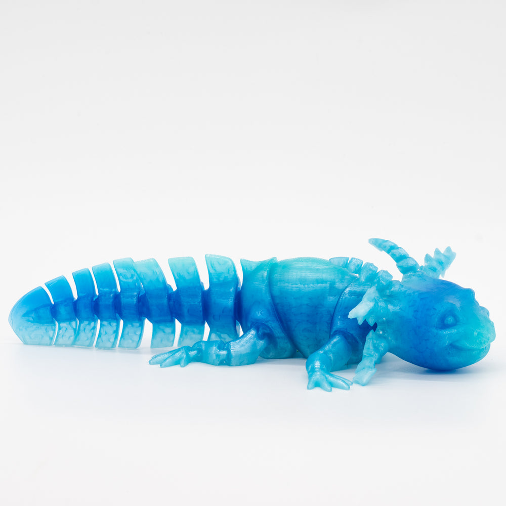 Axolotl Figurine | 3D Printed Toy | Many Color Options | Articulating Reptile Fidget | Made in Holdrege, NE | Black Sheep Productions LLC