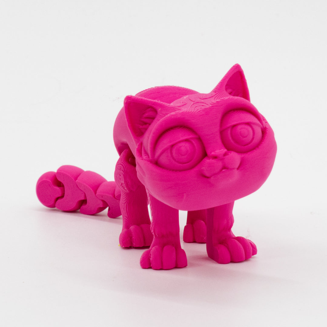 3D Printed Cat | Cute Fidget Kitten with Moveable Legs | Choose Your Color | Made in Holdrege, NE | Black Sheep Productions LLC