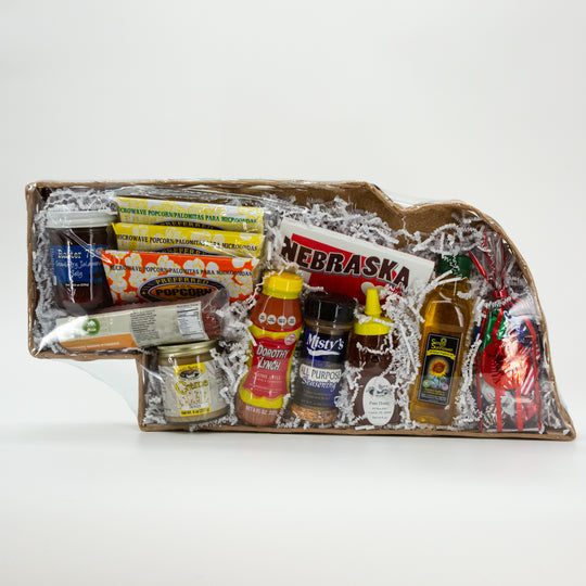 Nebraska Gift Basket | Nebraska Pride | Festive Christmas Gift Basket | Variety of Nebraska Foods |  Shipping Included