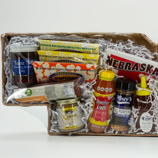 Nebraska Gift Basket | Nebraska Pride | Festive Christmas Gift Basket | Variety of Nebraska Foods |  Shipping Included