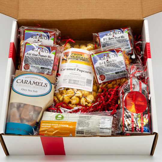 Nebraska Snacks Gift Box | Holiday Gift Box | Nebraska Made Products | Shipping Included