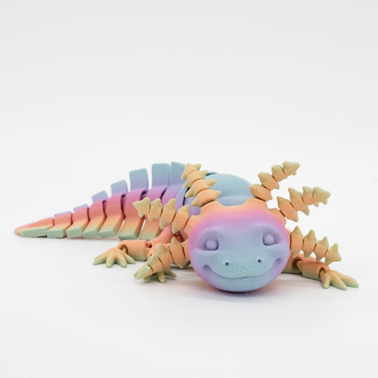 Axolotl Figurine | 3D Printed Toy | Many Color Options | Articulating Reptile Fidget | Made in Holdrege, NE | Black Sheep Productions LLC