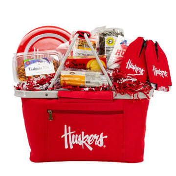 Nebraska Husker Tailgating Gift Basket | Shipping Included | From Nebraska Gift Shop