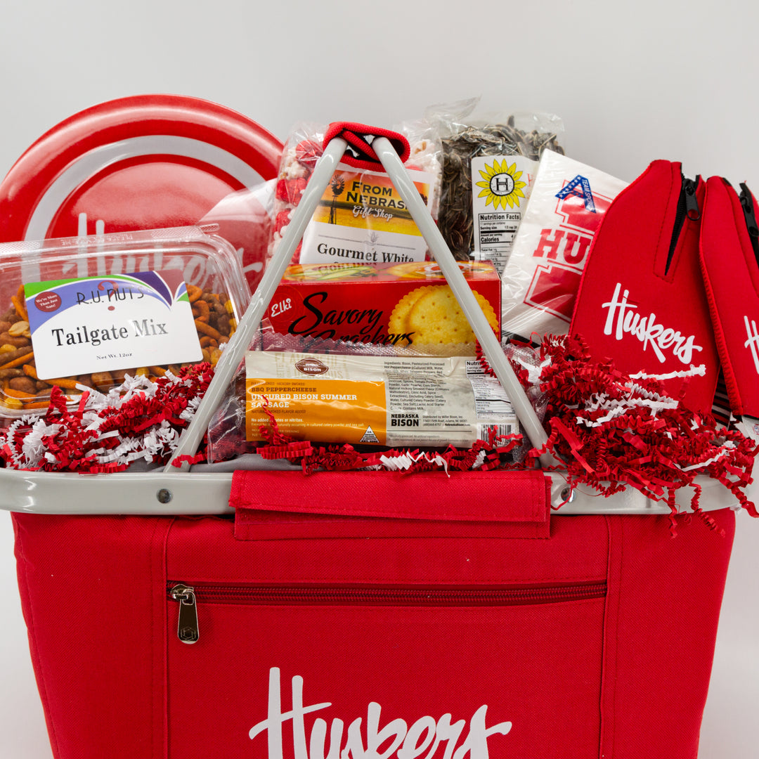 Nebraska Husker Tailgating Gift Basket | Shipping Included