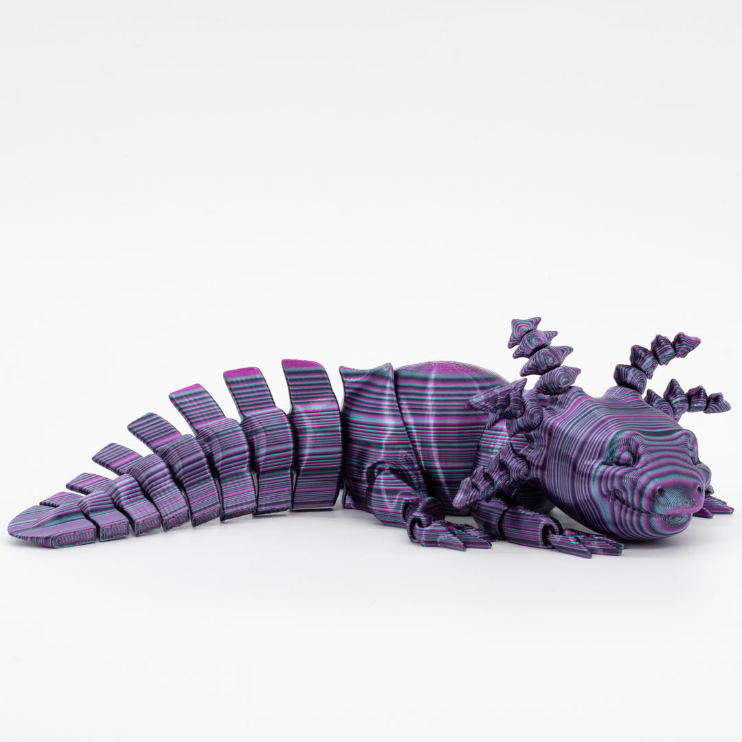 Axolotl Figurine | 3D Printed Toy | Many Color Options | Articulating Reptile Fidget | Made in Holdrege, NE | Black Sheep Productions LLC