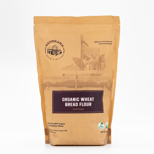 100% Organic Whole Wheat Flour | 3 LB | Carefully Sifted | Multipurpose Flour | Made in Valentine, NE | Niobrara Grain and Milling