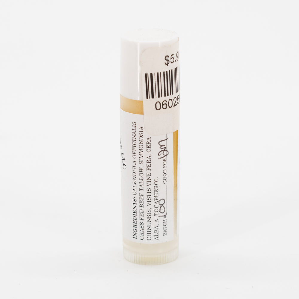 Natural Lip Balm | No Scent | Healing Calendula Chapstick  | For Soft Smooth Lips | Hydrating Beef Tallow Ingredients | Healing for Super Dry Lips | 5.5 Grams