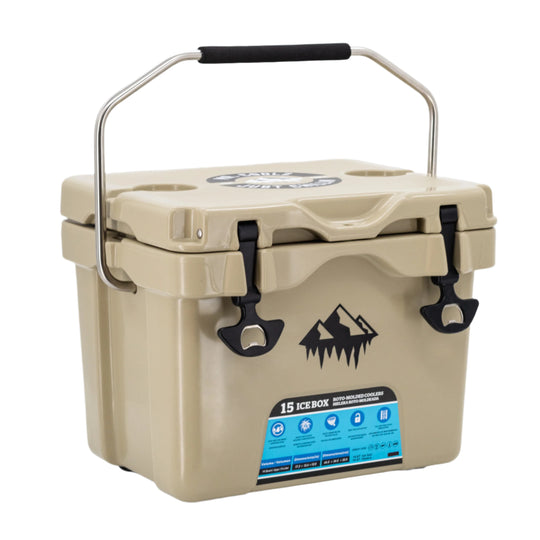 Cooler | 15L | Tan | Automatic LED Light | Well-Insulated Construction | MR. COOLZ