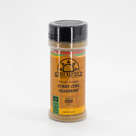 Curry-Jerk Seasoning | 3.2 oz. | Pete's Powder | Nebraska Seasoning | Made in Lincoln, NE | Mystic Rhoads Productions