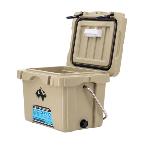 Cooler | 15L | Tan | Automatic LED Light | Well-Insulated Construction | MR. COOLZ