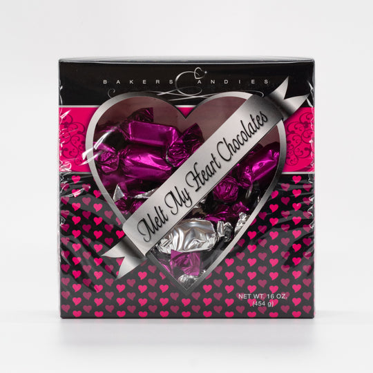 Valentine's Day Assorted Chocolate Meltaways | 16 oz. Box | 11 Individually Wrapped Chocolate Flavors | Chocolate Gift Box | Nebraska Chocolate