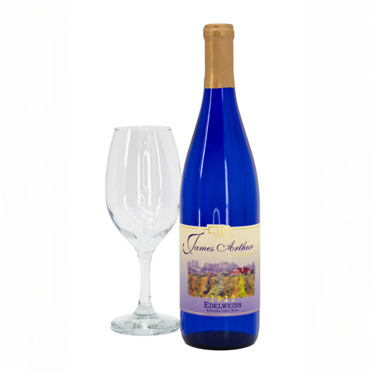 Nebraska Table Wine | Edelweiss Wine | Semi-Sweet Award Winning Wine | Top Seller | James Arthur Vineyard