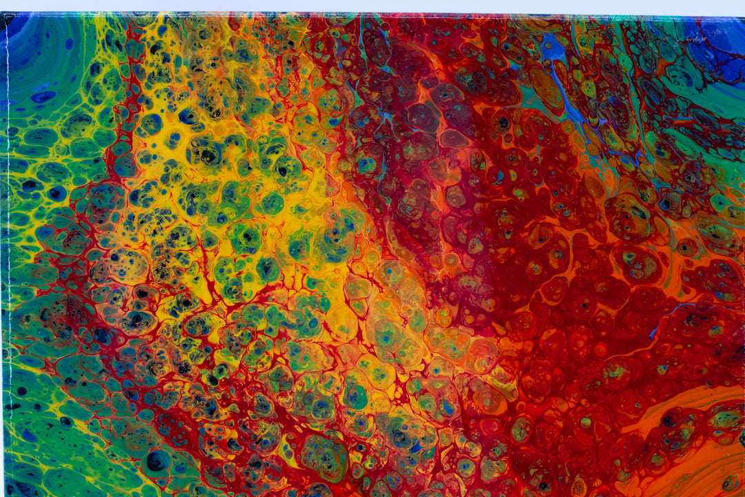 Acrylic Rainbow | 12 x 9 x 5 | Add Color To Your Living Space | Handpoured in Kearney, NE | Tracy's Acrylic Pours