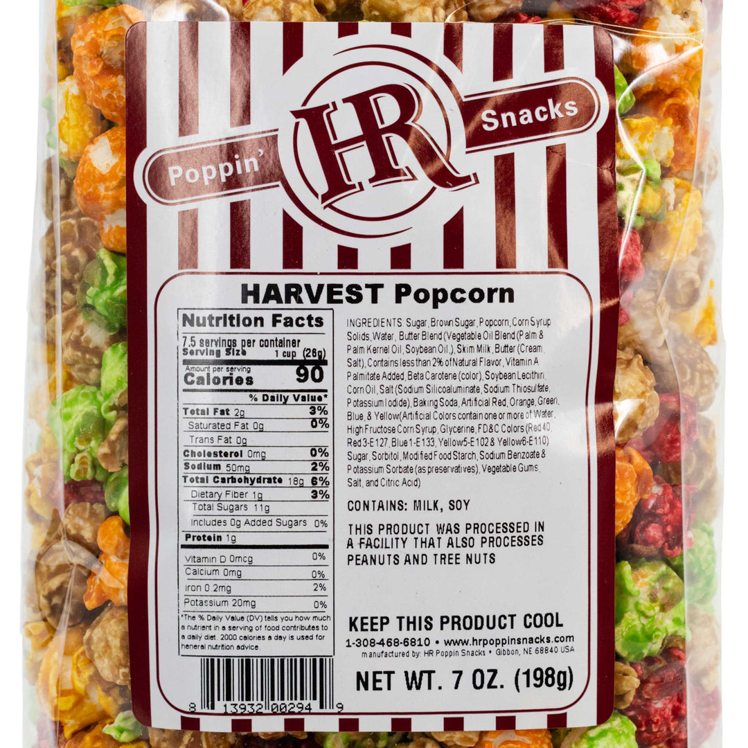 Harvest Fall Themed Popcorn | 7 oz | HR Poppin' Snacks