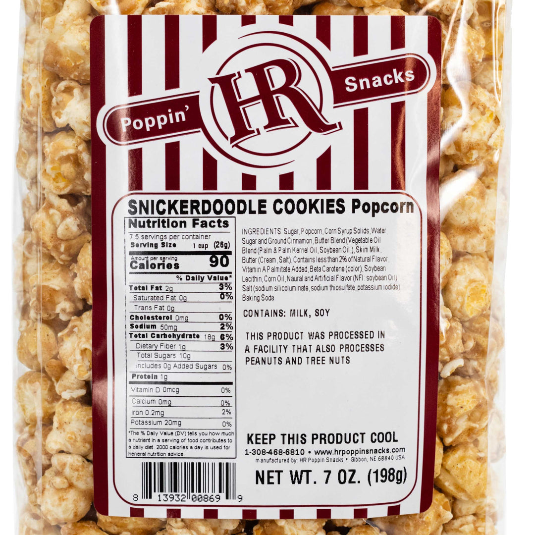 Snickerdoodle Cookies Popcorn | Pack of 3 | Made in Small Batches | Party Popcorn | Made in Gibbon, NE | HR Poppin' Snacks