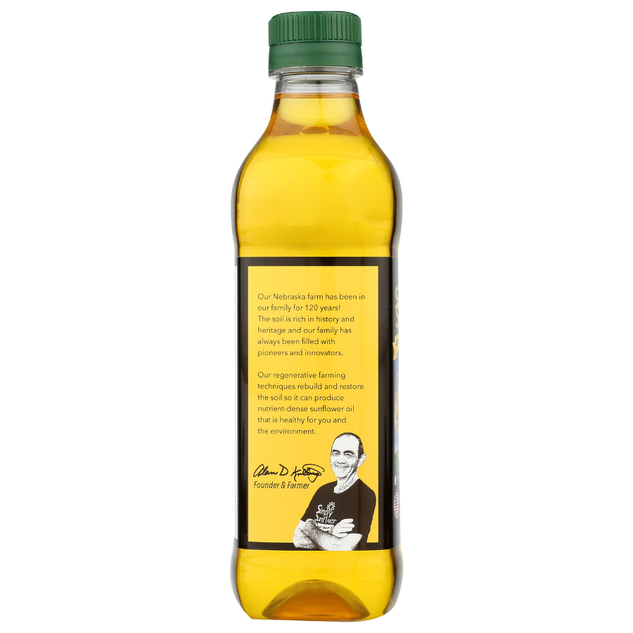 Sunflower Oil | 16 oz. | All Natural | Heart Healthy Cooking Oil | Non GMO, Gluten Free, Vegan | Made in Ord, NE | Simply Sunflower