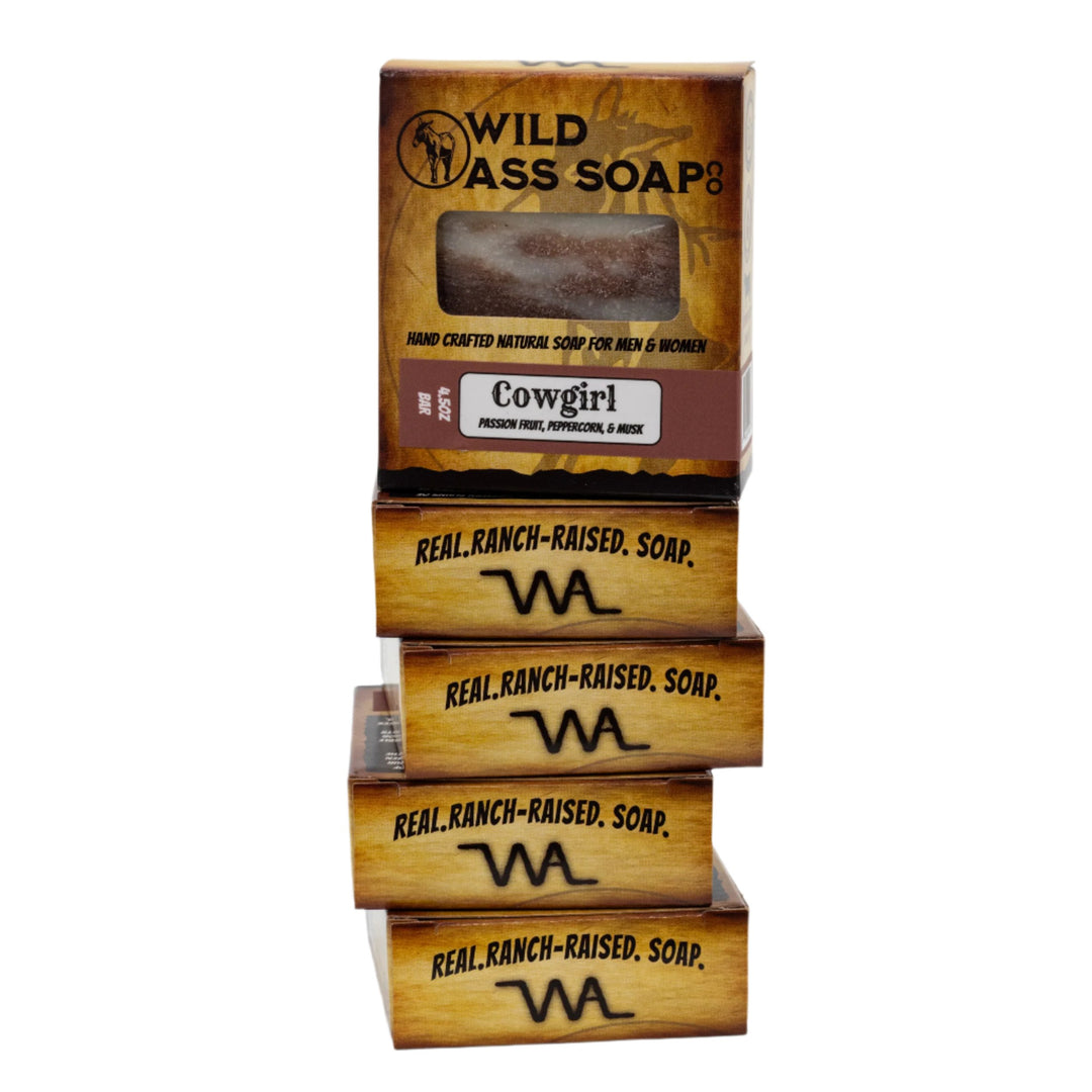 Tallow Bar Soap | 4.5 oz | Cowgirl | Passion Fruit, Peppercorn, + Musk | Palm Oil Free | Wild Ass Soap | Made in McCook, NE