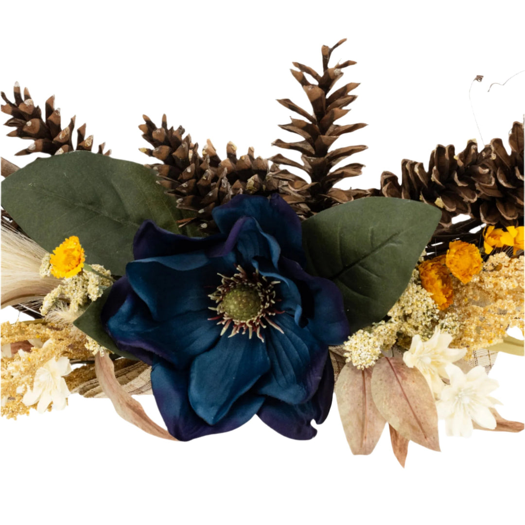 Oblong Floral Wreath | Large | Modern & Cute Wreath | Handmade | Adds Rustic Charm To Any Space | KJ Made | Made in Gibbon, NE