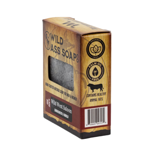 Tallow Bar Soap | 4.5 oz | Wild West Saloon | Sandalwood & Vanilla | Palm Oil Free | Wild Ass Soap | Made in McCook, NE