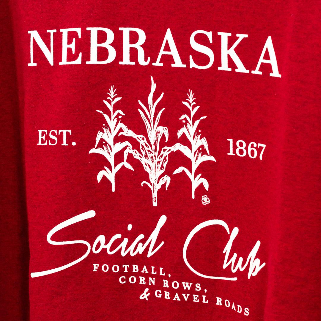 Nebraska Social Club Sweatshirt | Cute NE Apparel | Simple & Cute | Lux by Leslie | Made in Ord, NE