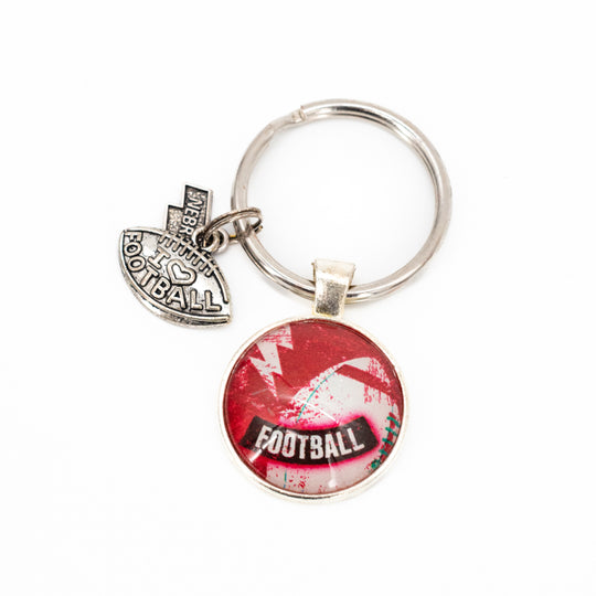 Football Keychain | Nebraska Charm Keychain | Made in Bridgeport, NE | Create