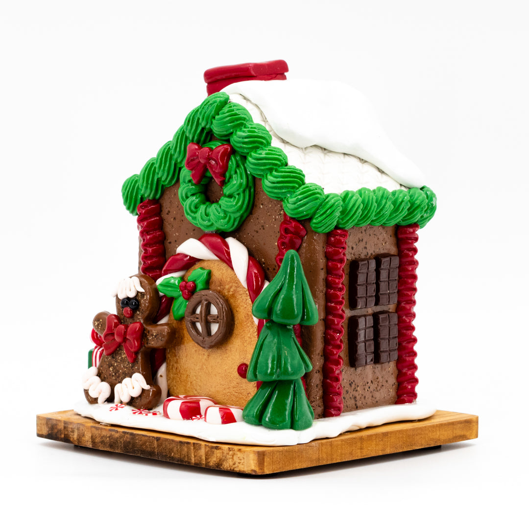 Small Gingerbread House | Holiday Decor | Gingerbread Man's House | Fun & Cute Holiday Decor | Made in Scottsbluff, NE | Clay Art Originals