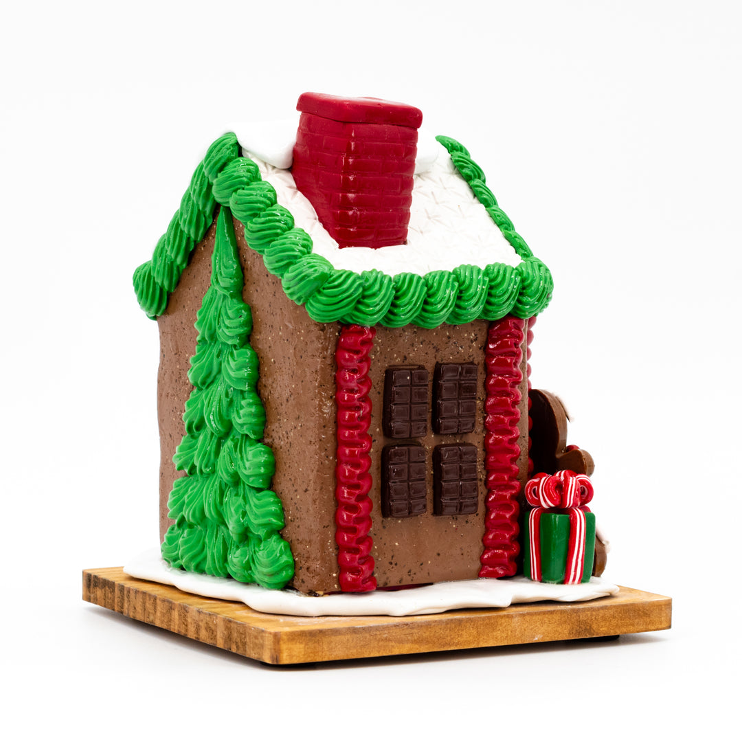 Small Gingerbread House | Holiday Decor | Gingerbread Man's House | Fun & Cute Holiday Decor | Made in Scottsbluff, NE | Clay Art Originals