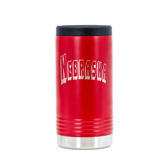 Red Nebraska Slim Koozie