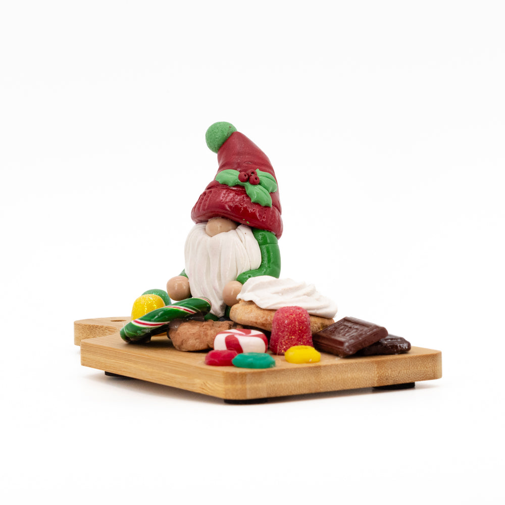 Christmas Treat Board | Small | Elf Gnome | Joyful & Playful Holiday Charm | Handcrafted in Scottsbluff, NE | Clay Art Originals