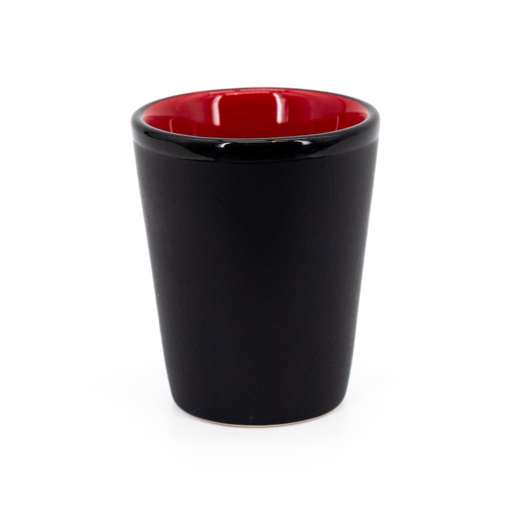 Nebraska Shot Glass | Black and Red Ceramic | Souvenir Shot Glass | Made in Alda, NE | RCK Creations & More